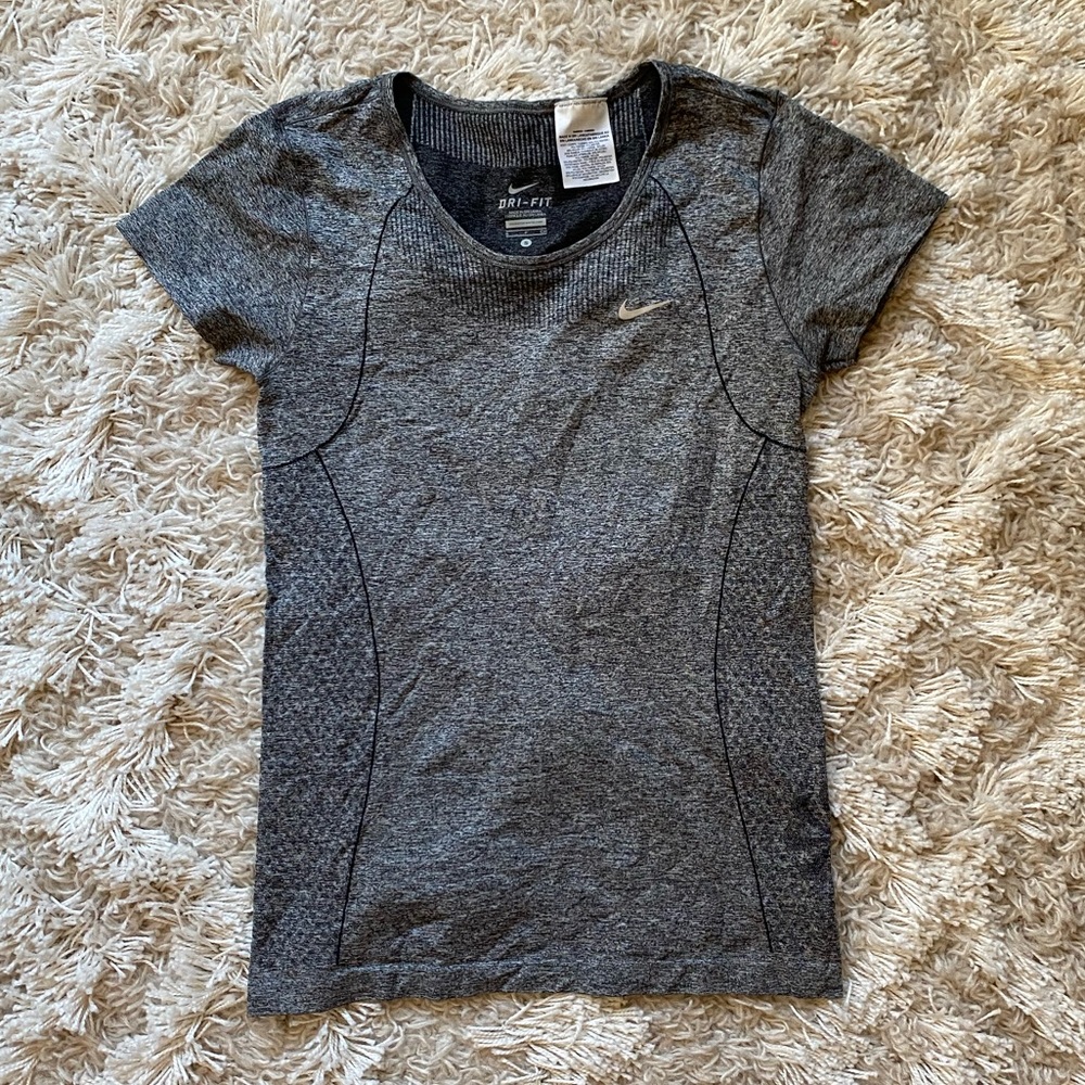 Gray Nike Dri-Fit Workout Tee